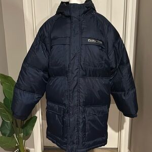 Fubu collection down/feather blue winter removable arms jacket size M
